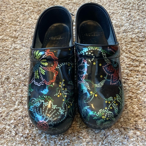 Dansko Professional Clogs Floral Dot Size 38 7.5 - Picture 2 of 5